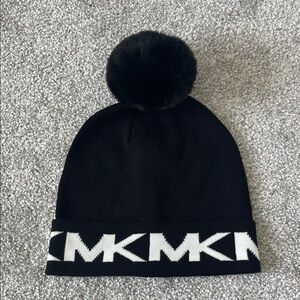 Michael Kors Black Logo Beanie